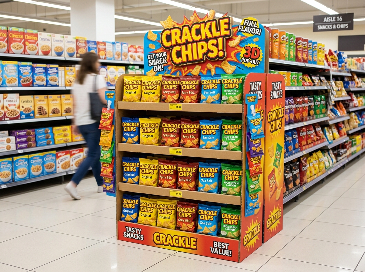 Chipsy / Tiger Style Snack Stand with Deep Angled Trays
