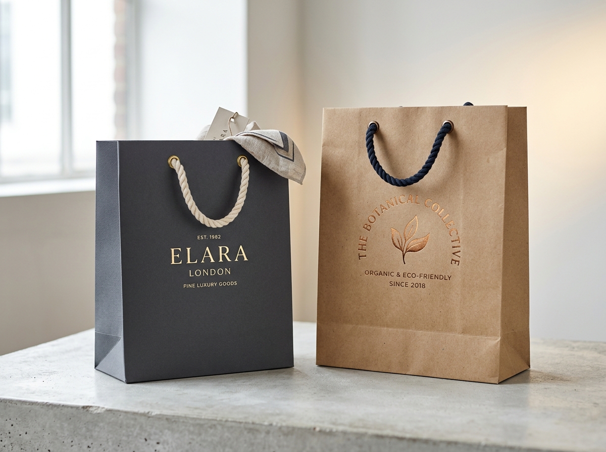Boutique Laminated Carrier Bag with Rope Handle